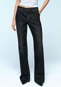 Jeansy bootcut z niskim stanem House czarne damskie 326IA-99J