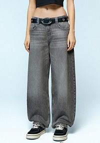 Jasno jeansy baggy barrel fit House szare damskie 328IA-09J