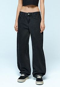 Jeansy baggy barrel fit House czarne damskie 328IA-99J