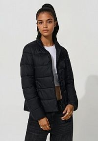 Pikowana kurtka ze stójką  House czarna damska 486EW-99X