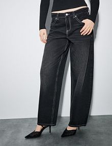 Jeansy baggy barrel fit House czarne damskie 510IT-99J