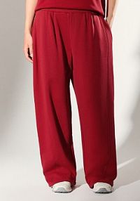 Spodnie dresowe baggy z grubej dzianiny House czerwone damskie 664GX-33X
