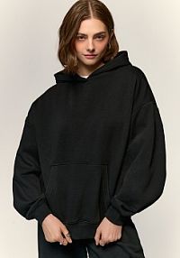 Bluza basic z kapturem House czarna damska 682IO-99X