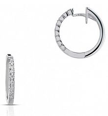 Kolczyki RECARLO białe brązowe złote W.KRUK   złoto