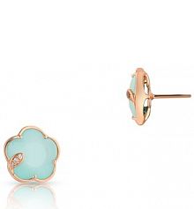Kolczyki PASQUALE BRUNI turkusowe złote różowe W.KRUK