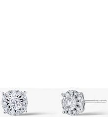 Kolczyki W.KRUK białe złote różowe Z diamentami