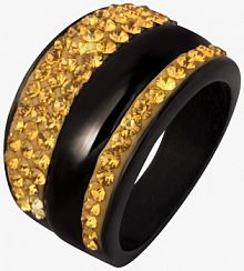 Pierścionek PICKY PICA złoty W.KRUK  Golden Crystal  Vesper