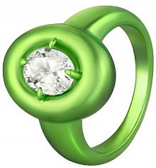 Pierścionek PICKY PICA niebieski zielony różowy W.KRUK  Touch of Green Princess Club