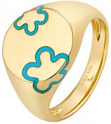 Pierścionek PICKY PICA niebieski W.KRUK  Little Flowers