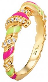 Pierścionek PICKY PICA wielokolorowy W.KRUK  z kolorową emalią Wonderland