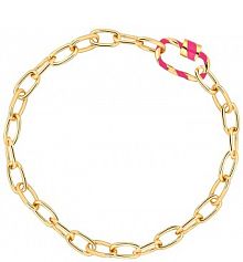 Bransoletka PICKY PICA biała różowa wielokolorowa W.KRUK  z emaliowanym zapięciem Wonderland