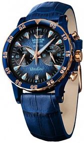 Zegarek VOSTOK EUROPE niebieski granatowy damski W.KRUK   UNDINE CHRONO