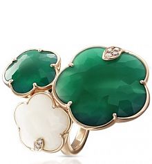 Pierścionek PASQUALE BRUNI biały zielony złoty różowy W.KRUK