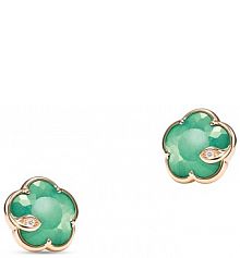 Kolczyki PASQUALE BRUNI zielone złote różowe W.KRUK