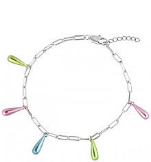 Bransoletka PICKY PICA niebieska zielona różowa wielokolorowa W.KRUK  Color Drops Princess Club