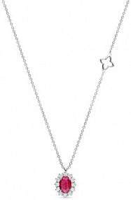 Naszyjnik RECARLO biały złoty W.KRUK