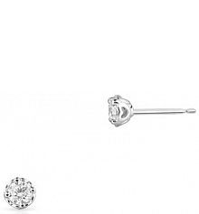 Kolczyki RECARLO białe brązowe złote W.KRUK