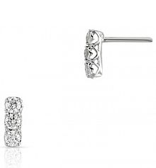 Kolczyki RECARLO białe złote W.KRUK