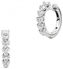 Kolczyki RECARLO białe złote W.KRUK