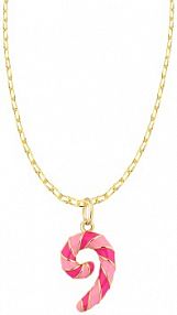 Naszyjnik PICKY PICA różowy wielokolorowy W.KRUK Wisiorek Cukrowa Laska Wonderland