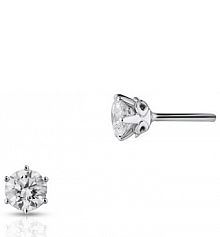 Kolczyki RECARLO białe brązowe złote W.KRUK