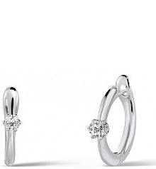 Kolczyki RECARLO białe złote W.KRUK