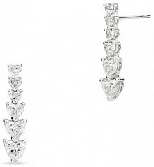 Kolczyki RECARLO białe złote W.KRUK