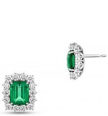 Kolczyki RECARLO białe turkusowe złote W.KRUK