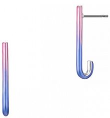 Kolczyki PICKY PICA srebrne niebieskie różowe W.KRUK   Cosmic Glam