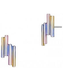 Kolczyki PICKY PICA wielokolorowe W.KRUK   Cosmic Glam