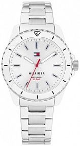 Zegarek TOMMY HILFIGER biały srebrny damski W.KRUK   TEENS