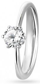 Pierścionek RECARLO biały brązowy złoty W.KRUK  białe złoto