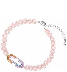 Bransoletka PICKY PICA srebrna różowa W.KRUK   Cosmic Glam