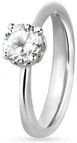 Pierścionek RECARLO biały złoty W.KRUK  białe złoto