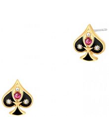 Kolczyki PICKY PICA czarne białe W.KRUK  Czarny Pik Wonderland