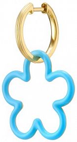 Kolczyki PICKY PICA niebieskie różowe W.KRUK Kolczyk Blue Flower