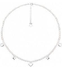 Naszyjnik PICKY PICA czarny biały W.KRUK