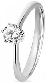 Pierścionek RECARLO biały brązowy złoty W.KRUK