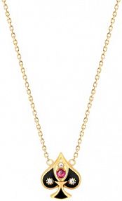 Naszyjnik PICKY PICA czarny biały W.KRUK   Pik Wonderland