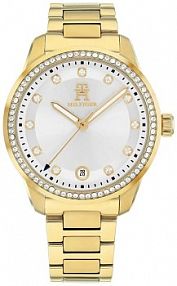 Zegarek TOMMY HILFIGER srebrny złoty damski W.KRUK   TH85 CRYSTALS