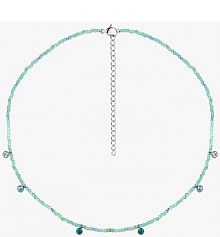 Naszyjnik PICKY PICA brązowy niebieski zielony wielokolorowy W.KRUK  Aqua Dream