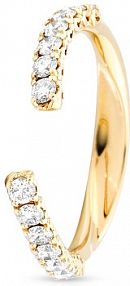 Pierścionek RECARLO biały żółty złoty W.KRUK