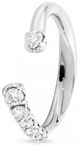 Pierścionek RECARLO biały szary żółty złoty W.KRUK