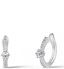 Kolczyki RECARLO białe złote W.KRUK