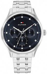 Zegarek TOMMY HILFIGER srebrny granatowy damski W.KRUK   GIANNA