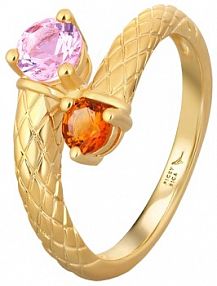 Pierścionek PICKY PICA beżowy pomarańczowy różowy W.KRUK  Ice Cream Wonderland