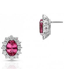 Kolczyki RECARLO białe brązowe złote W.KRUK   złoto