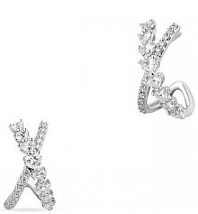 Kolczyki RECARLO białe złote W.KRUK