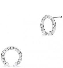 Kolczyki RECARLO białe złote W.KRUK