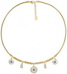 Naszyjnik PICKY PICA biały W.KRUK  z zawieszkami Basics